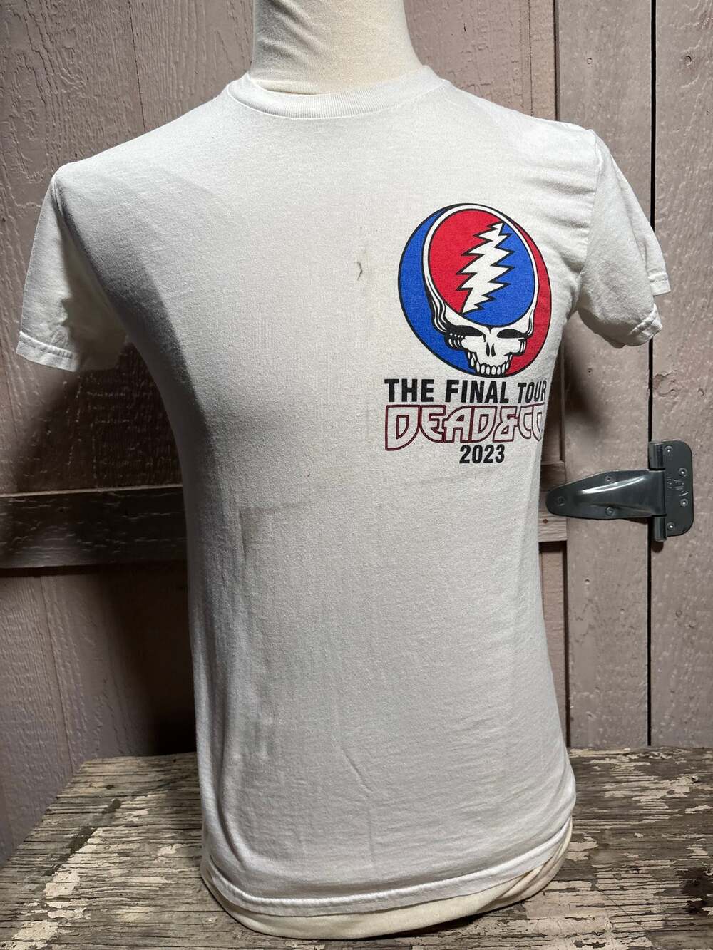 Grateful Dead White T-Shirt Size Small Official steal your face concert Tee